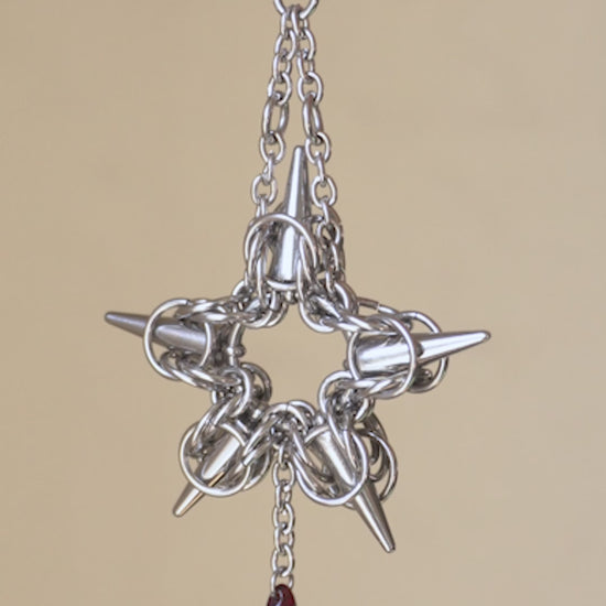 Star Chainmail Spikey Keychain Bag Charm